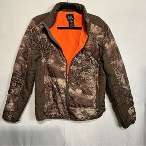 Realtree Hunters Camouflage Jacket with Bright Orange Interior